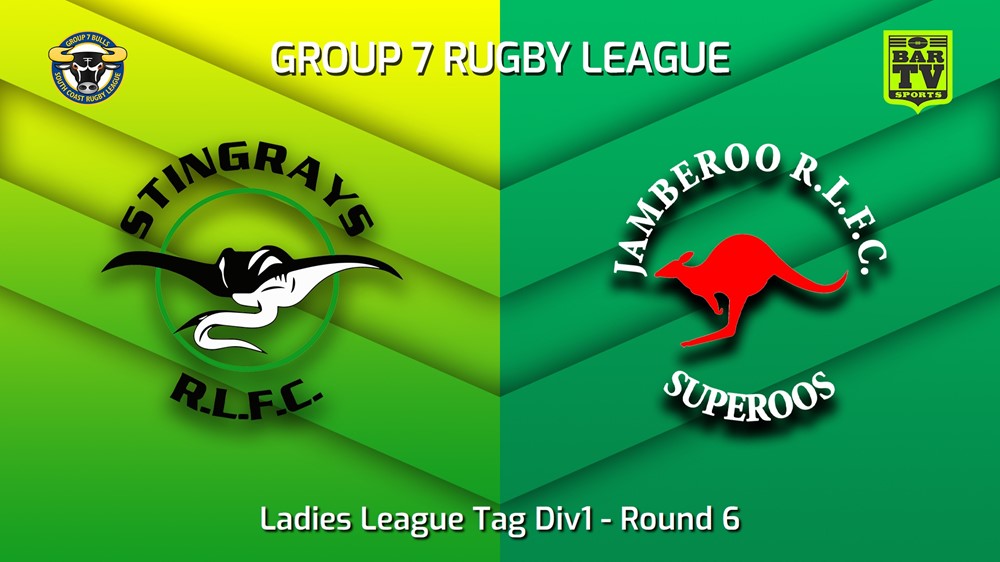 230507-South Coast Round 6 - Ladies League Tag Div1 - Stingrays of Shellharbour v Jamberoo Superoos Slate Image