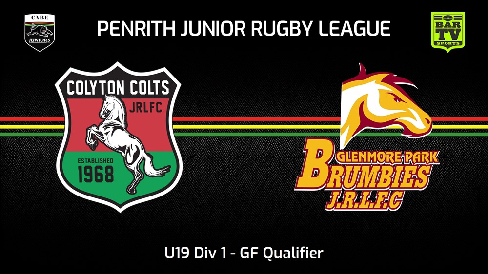 Penrith & District Junior Rugby League GF Qualifier - U19 Div 1 ...