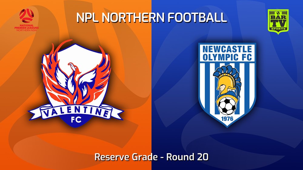 MINI GAME: NNSW NPLM Res Round 20 - Valentine Phoenix FC Res v Newcastle Olympic Res Slate Image