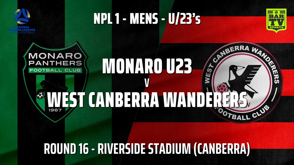 MINI GAME: Capital NPL U23 Round 16 - Monaro Panthers U23 v West Canberra Wanderers U23s Slate Image