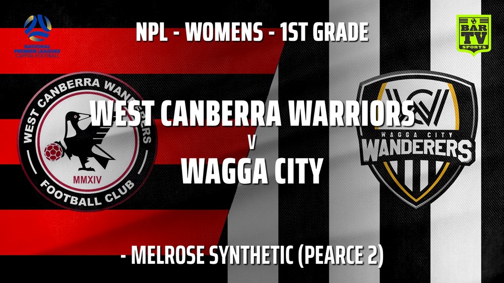 210502-NPLW - Capital West Canberra Warriors FC (women) v Wagga City Wanderers FC (women) Minigame Slate Image