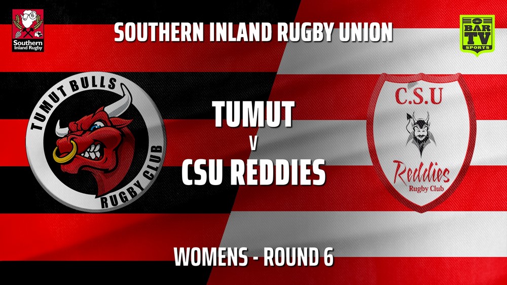 210515-Southern Inland Rugby Union Round 6 - Womens - Tumut Bulls v CSU Reddies Minigame Slate Image