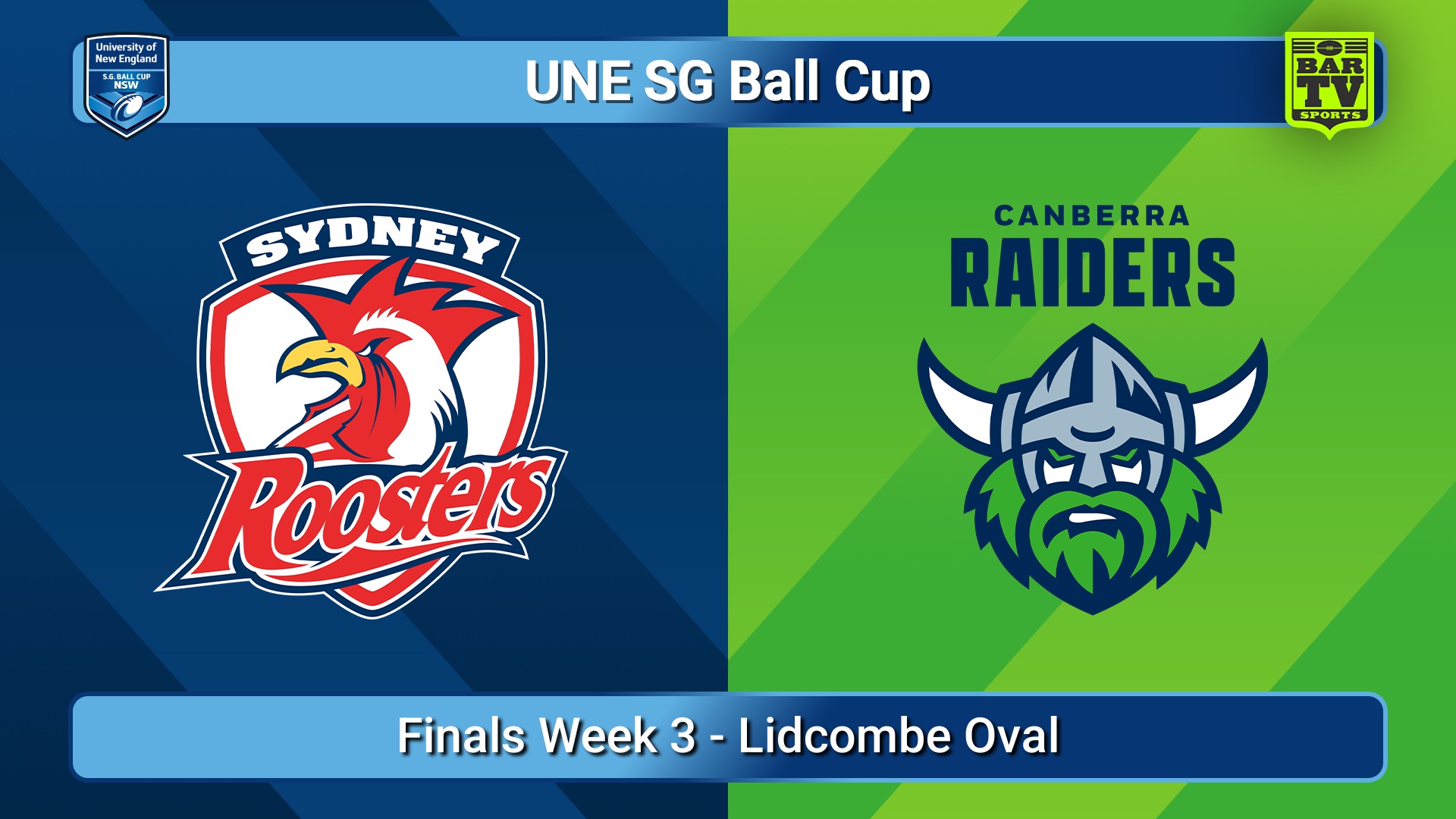 250427-video-UNE SG Ball Cup Finals Week 3 - Sydney Roosters v Canberra Raiders Minigame Slate Image