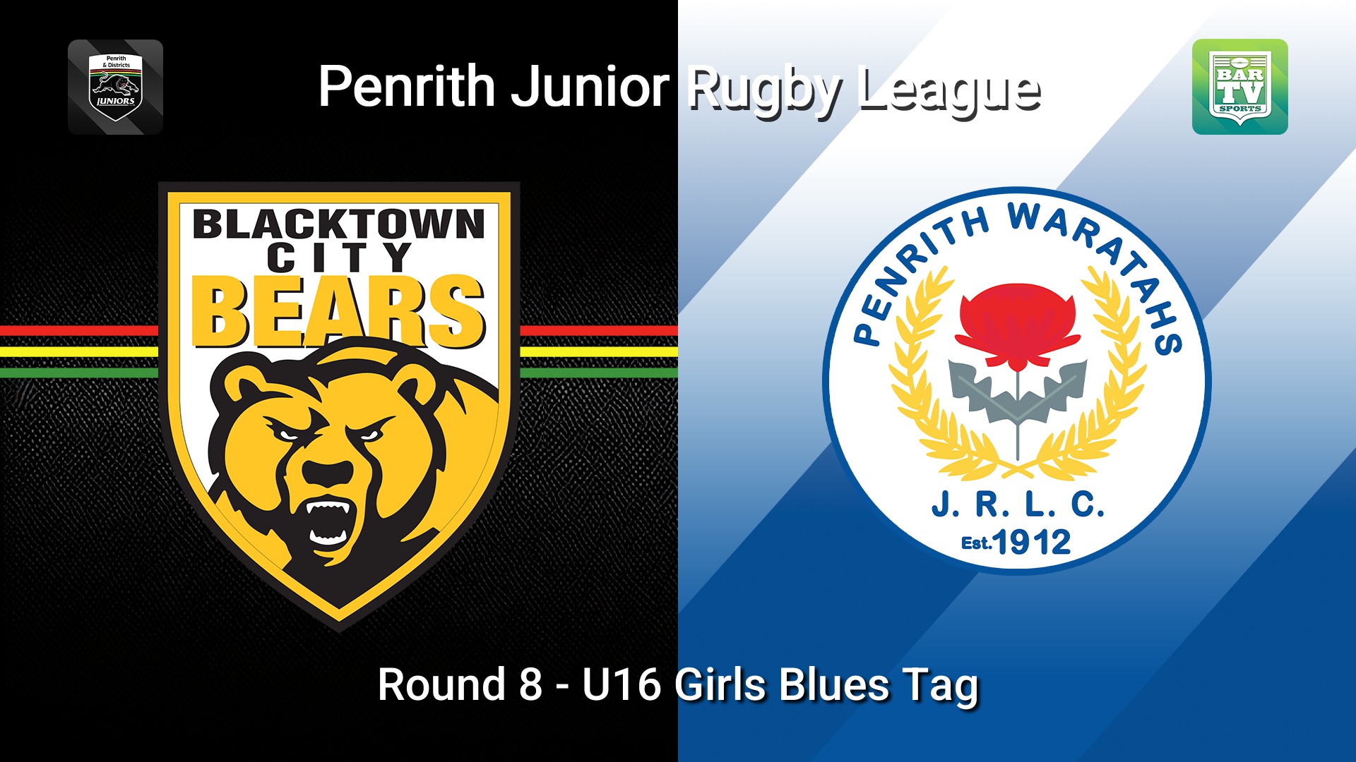 260621-video-Penrith & District Junior Rugby League Round 8 - U16 Girls Blues Tag - Blacktown City v Penrith Waratahs Slate Image