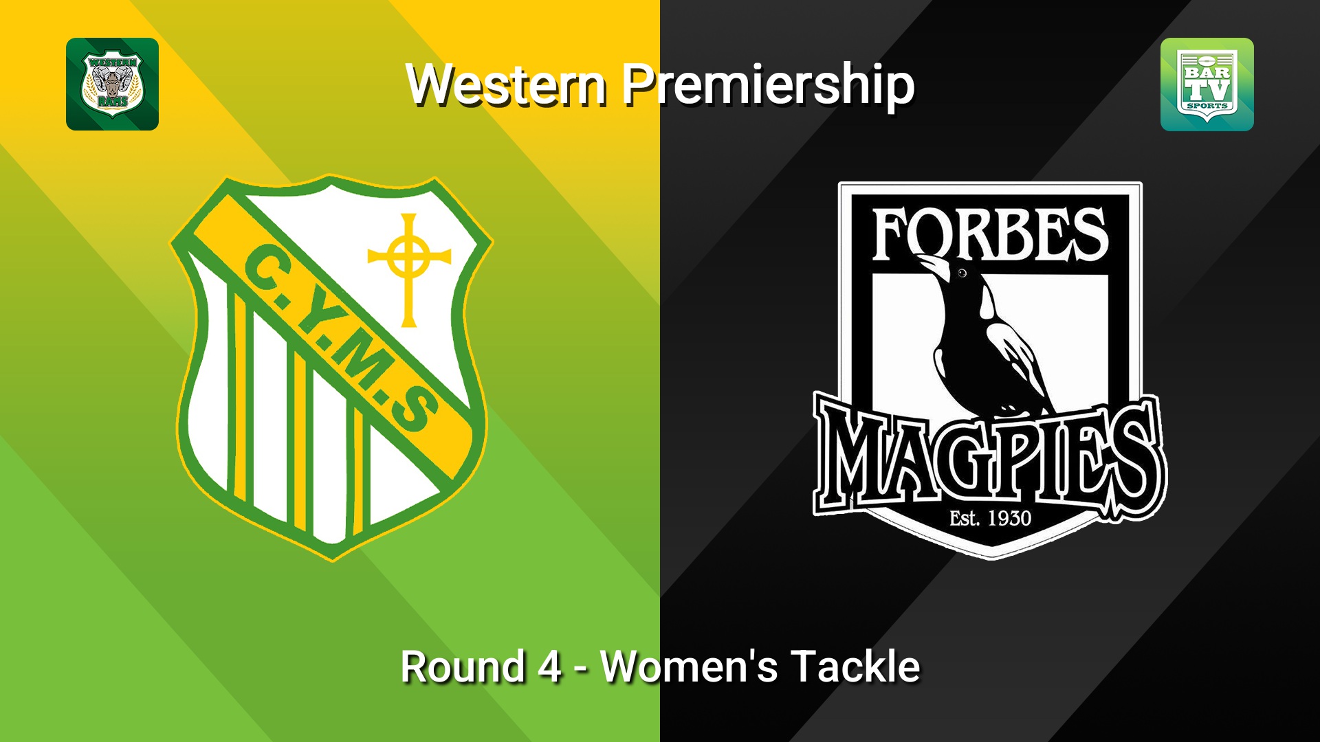 260621-video-Western Premiership Round 4 - Women's Tackle - Orange CYMS v Forbes Magpies Slate Image