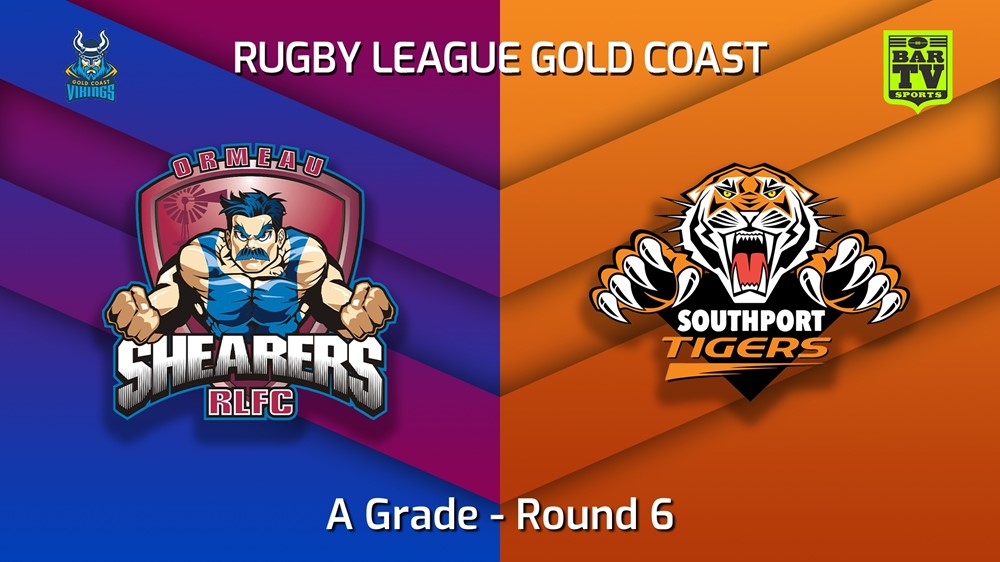 MINI GAME: Gold Coast Round 6 - A Grade - Ormeau Shearers v Southport Tigers Slate Image