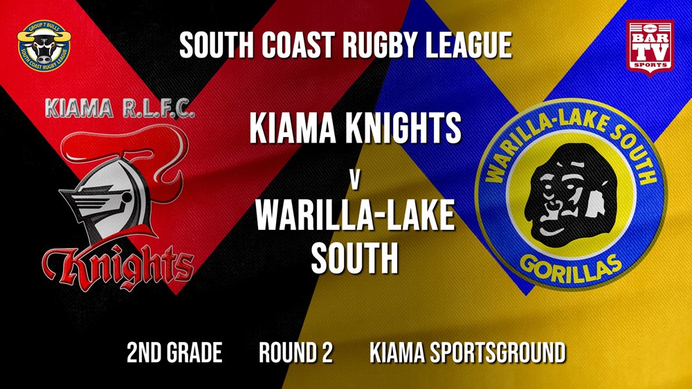 Group 7 RL Round 2 - 2nd Grade - Kiama Knights v Warilla-Lake South Slate Image