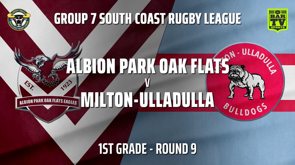 210613-South Coast Round 9 - 1st Grade - Albion Park Oak Flats v Milton-Ulladulla Bulldogs Slate Image