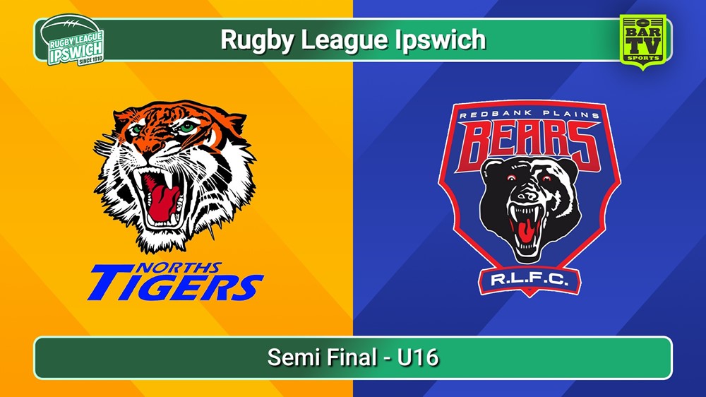 250831-video-Rugby League Ipswich Semi Final - U16 - Norths Tigers v Redbank Plains Juniors Slate Image