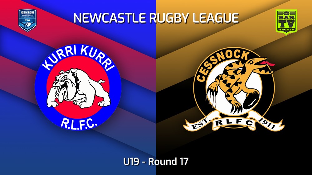 230729-Newcastle RL Round 17 - U19 - Kurri Kurri Bulldogs v Cessnock Goannas Minigame Slate Image