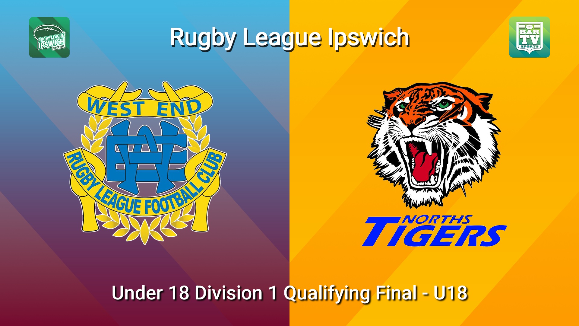 260823-video-Rugby League Ipswich Under 18 Division 1 Qualifying Final - U18 - West End v Norths Tigers Slate Image