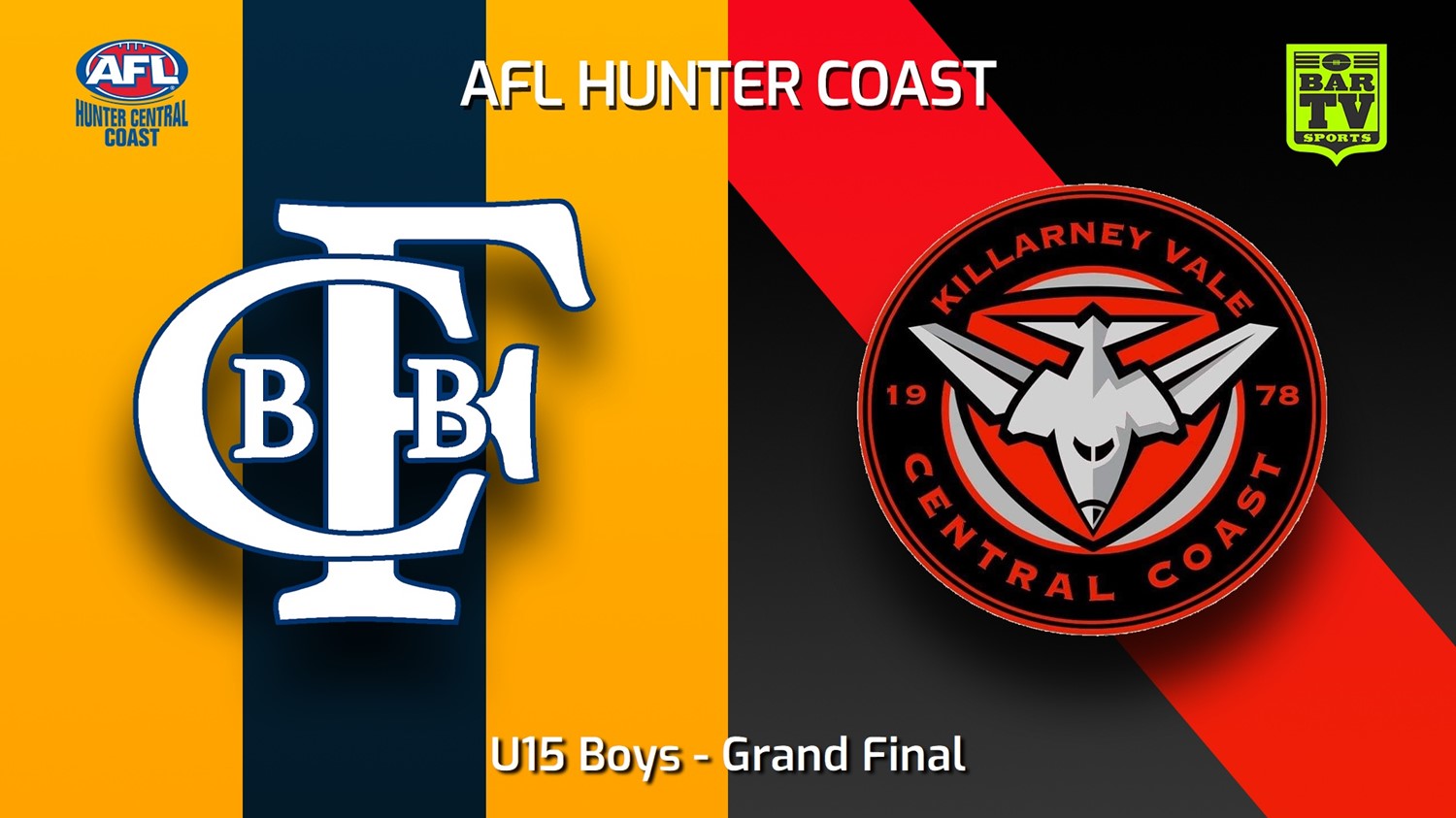 230903-AFL Hunter Central Coast Grand Final - U15 Boys - Bateau Bay v Killarney Vale Bombers Minigame Slate Image