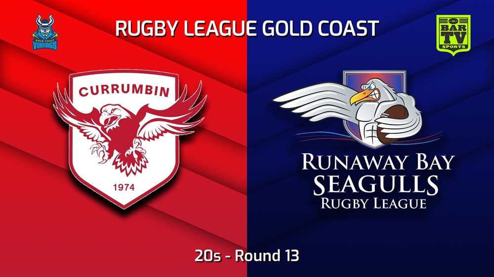 230730-Gold Coast Round 13 - 20s - Currumbin Eagles v Runaway Bay Seagulls Minigame Slate Image