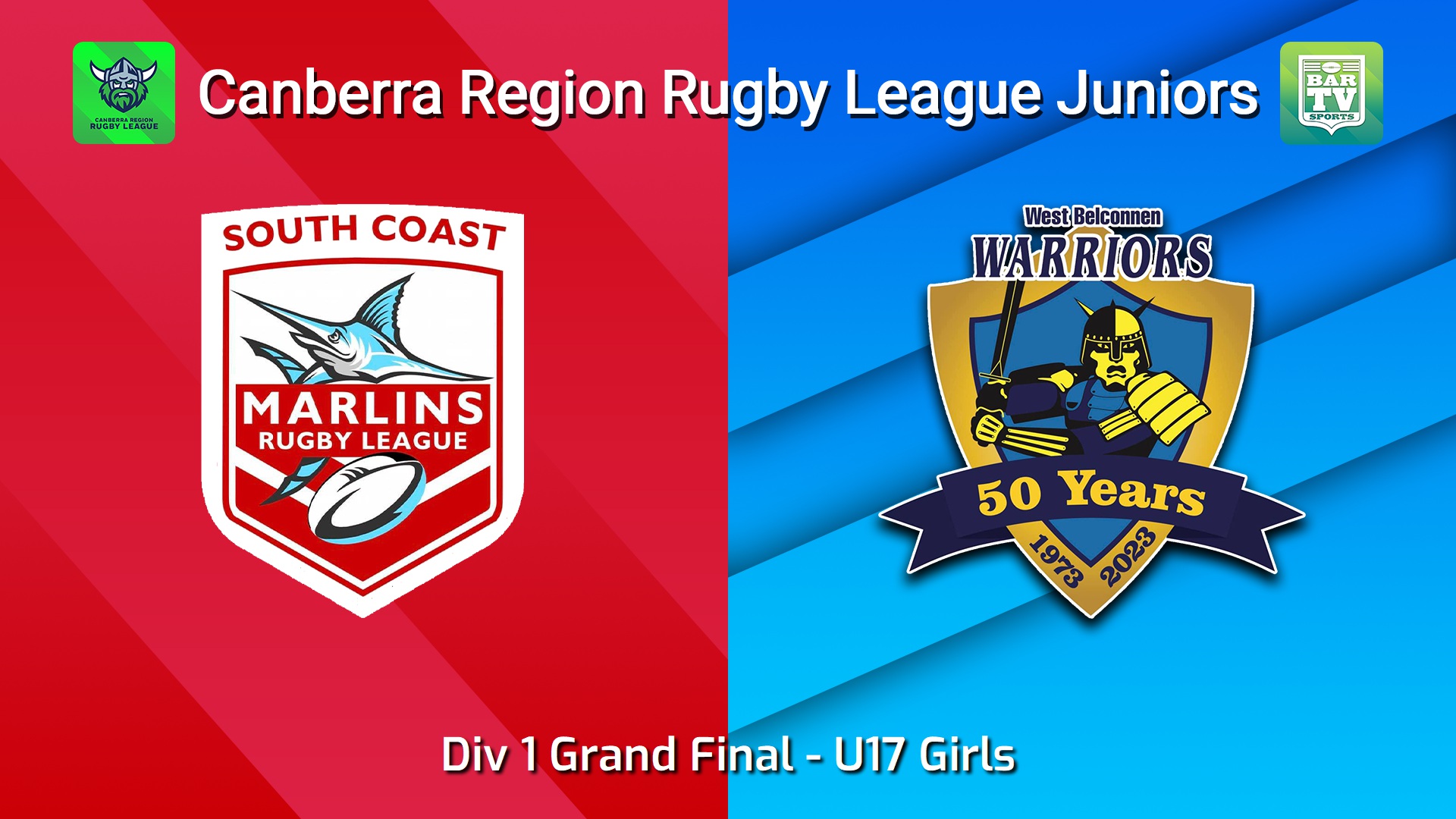 260912-video-Canberra Region Rugby League Juniors Div 1 Grand Final - U17 Girls - South Coast Marlins v West Belconnen Warriors Juniors Slate Image