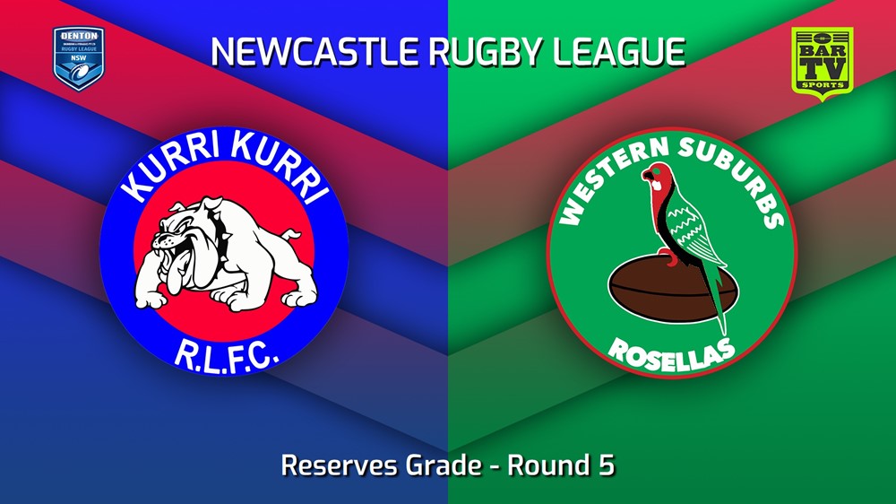 230422-Newcastle RL Round 5 - Reserves Grade - Kurri Kurri Bulldogs v Western Suburbs Rosellas Slate Image