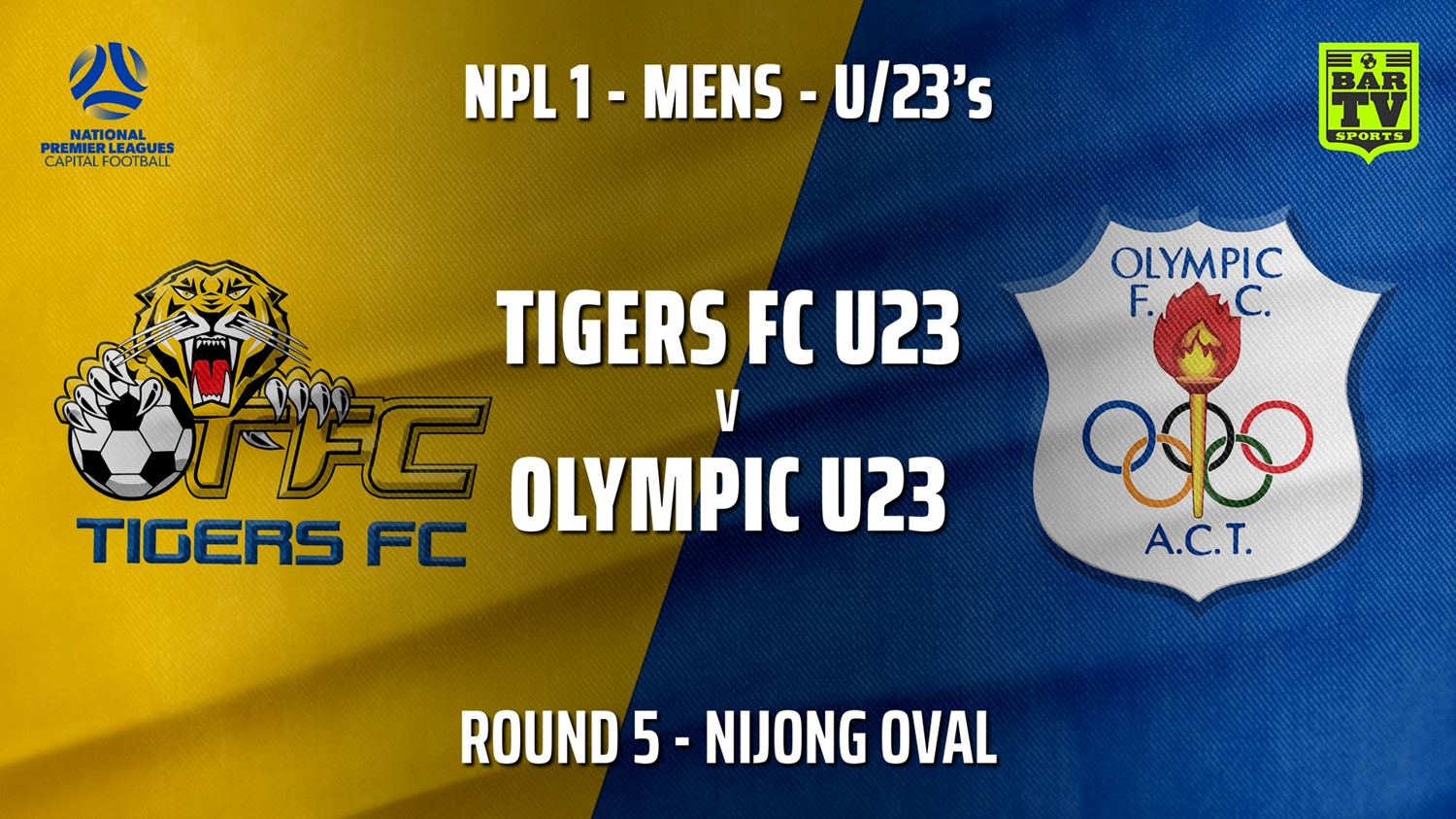 210509-NPL1 U23 Capital Round 5 - Tigers FC U23 v Canberra Olympic U23 Minigame Slate Image