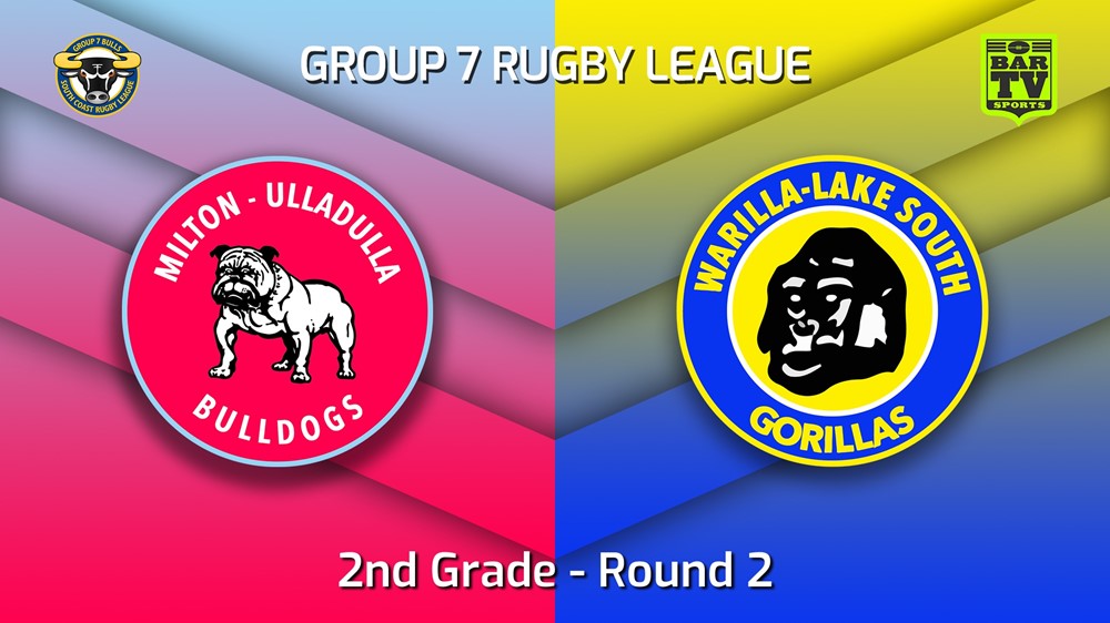 220424-South Coast Round 2 - 2nd Grade - Milton-Ulladulla Bulldogs v Warilla-Lake South Gorillas Slate Image