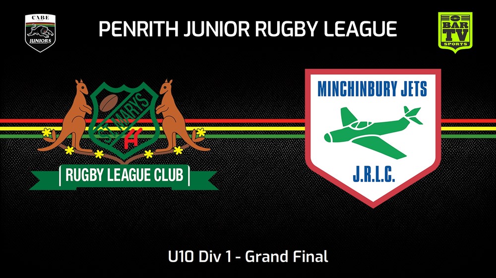 230826-Penrith & District Junior Rugby League Grand Final - U10 Div 1 - St Marys v Minchinbury Slate Image