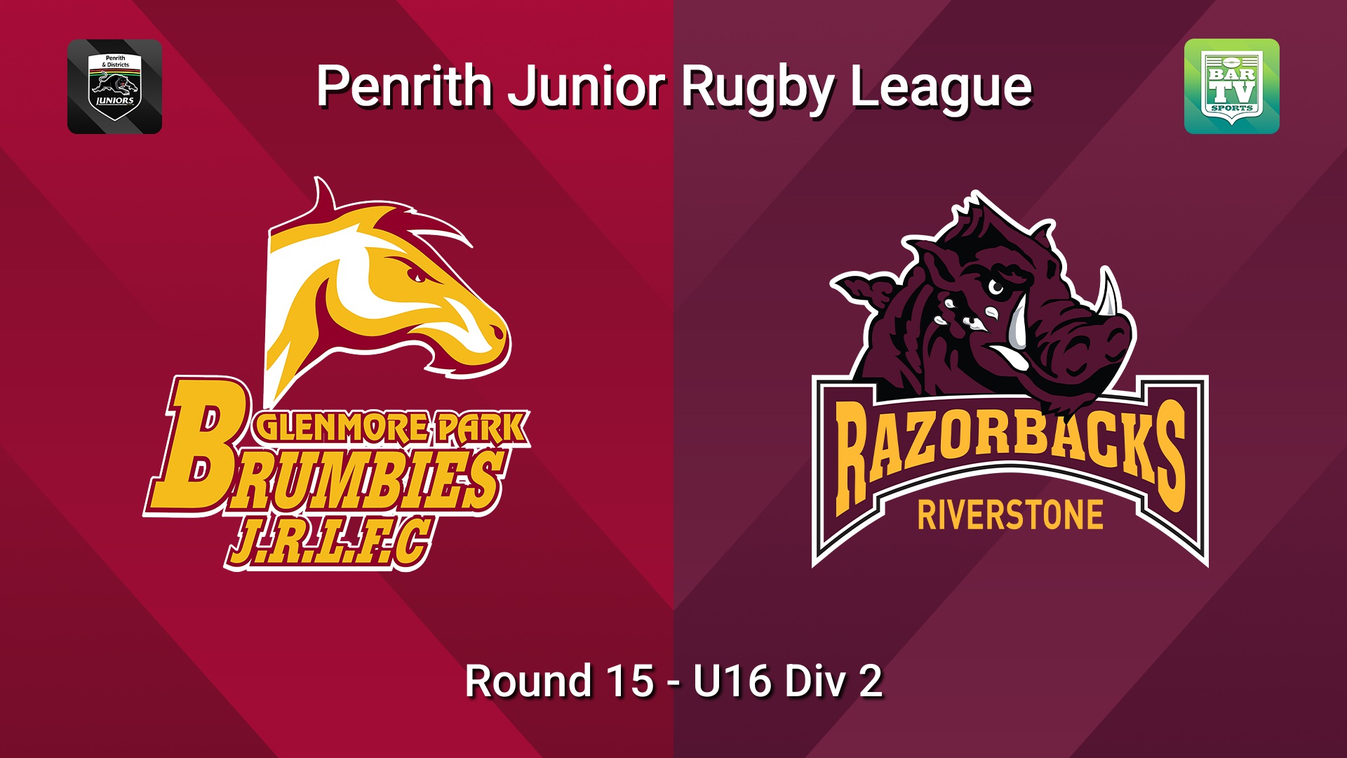 260808-video-Penrith & District Junior Rugby League Round 15 - U16 Div 2 - Glenmore Park v Riverstone Slate Image