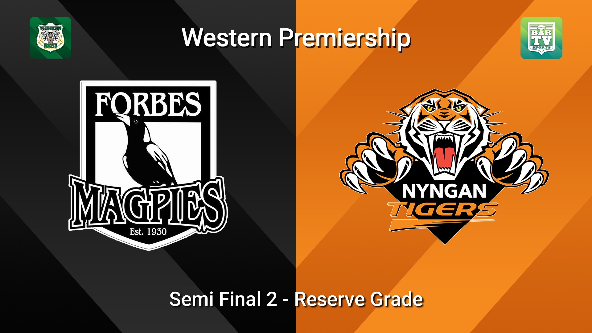 260822-video-Western Premiership Semi Final 2  - Reserve Grade - Forbes Magpies v Nyngan Tigers Slate Image