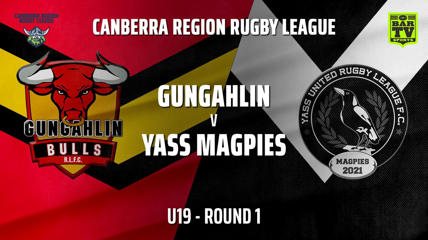 210501-CRRL Round 1 - U19 - Gungahlin Bulls v Yass Magpies Slate Image