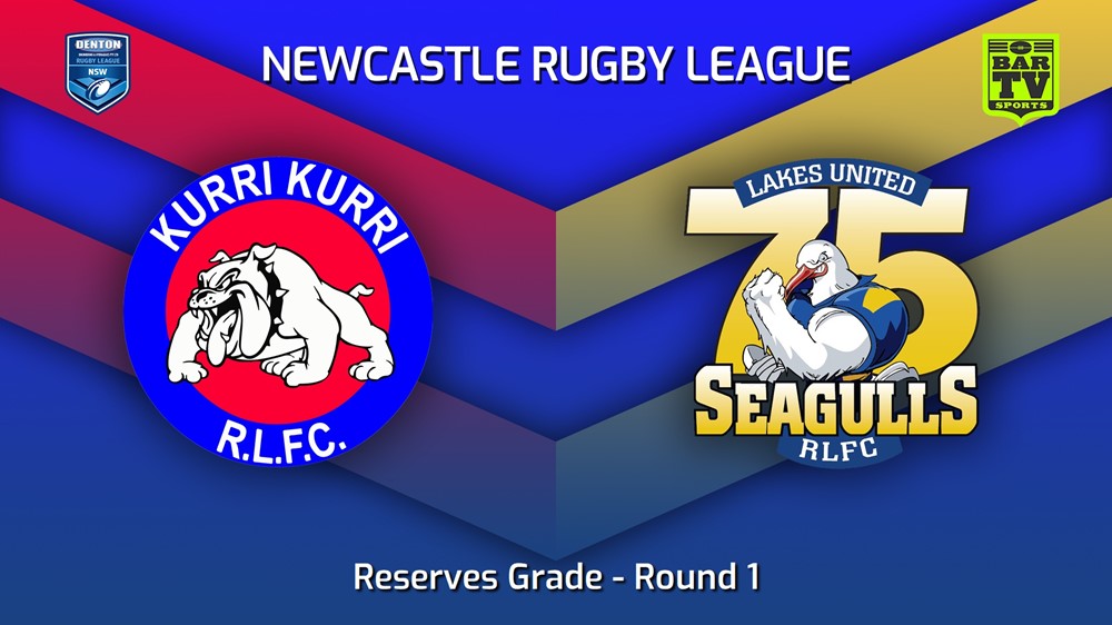 220723-Newcastle Round 1 - Reserves Grade - Kurri Kurri Bulldogs v Lakes United Slate Image
