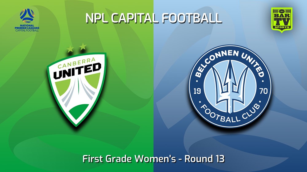 230702-Capital Womens Round 13 - Canberra United Academy v Belconnen United (women) Minigame Slate Image
