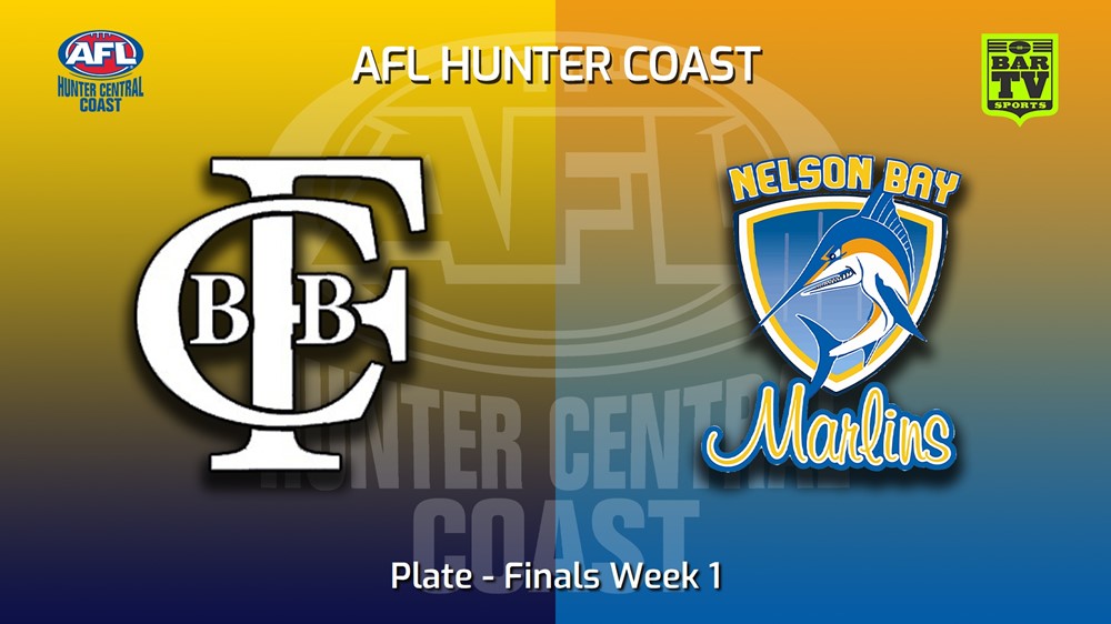 220827-AFL Hunter Central Coast Finals Week 1 - Plate - The Entrance Bateau Bay v Nelson Bay Marlins Slate Image