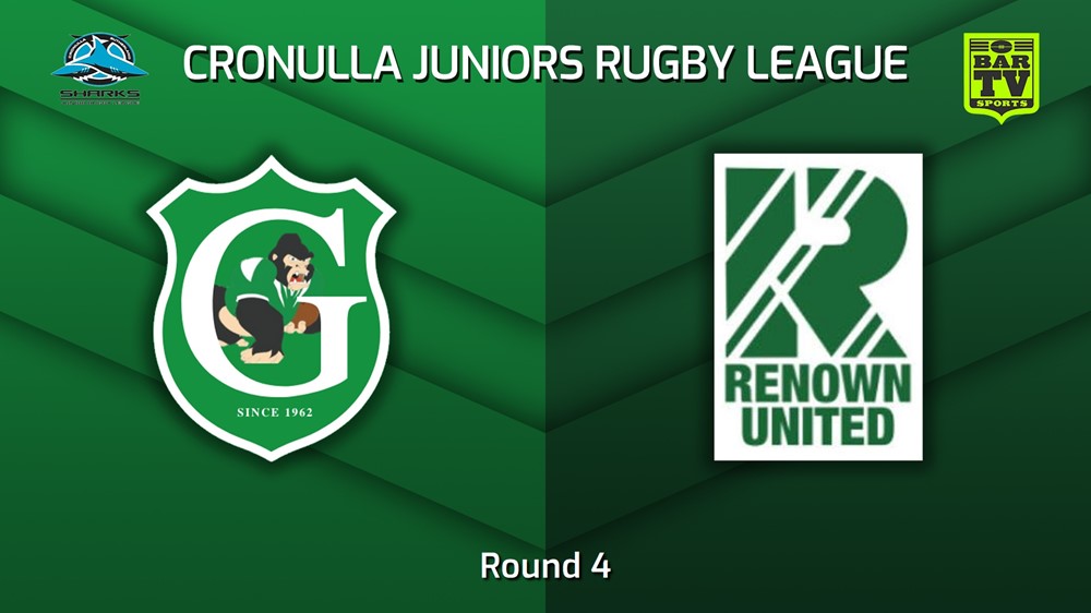 230506-Cronulla Juniors Round 4 - U13 Gold - Gymea Gorillas v Renown United Slate Image