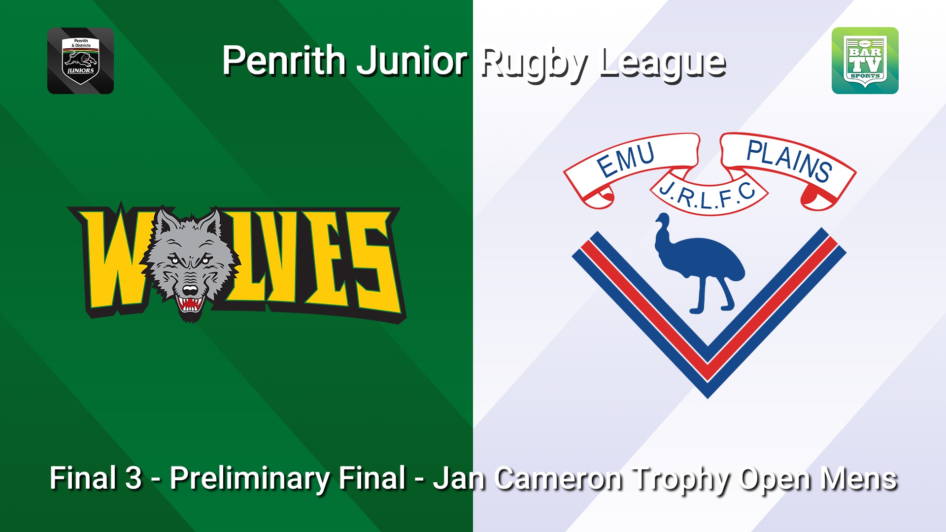 260906-video-Penrith & District Junior Rugby League Final 3 - Preliminary Final - Jan Cameron Trophy Open Mens - Windsor Wolves v Emu Plains Slate Image