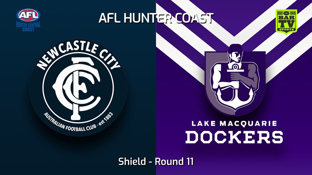 230708-AFL Hunter Central Coast Round 11 - Shield - Newcastle City  v Lake Macquarie Dockers Slate Image