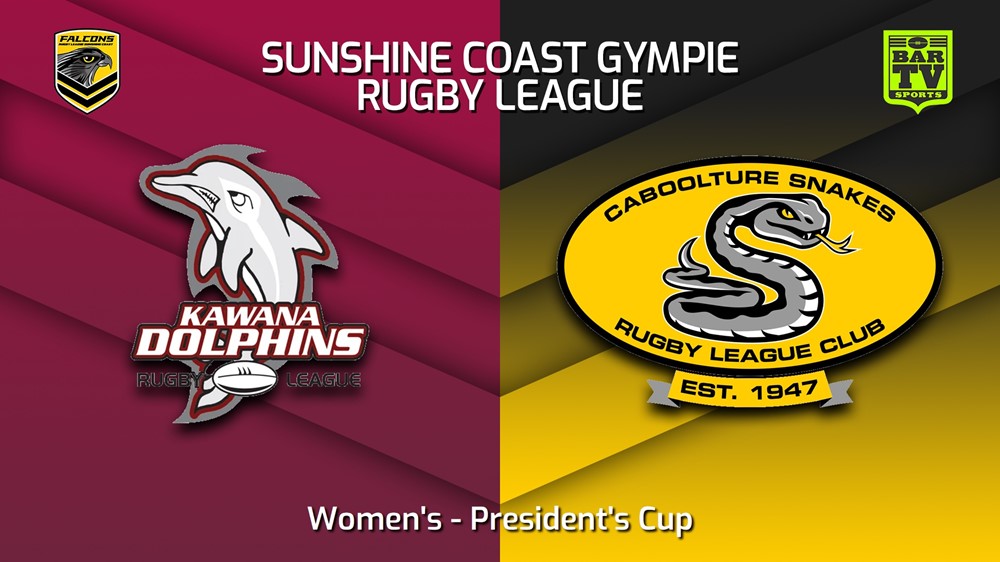 230603-Sunshine Coast RL President's Cup - Women's - Kawana Dolphins v Caboolture Snakes Slate Image