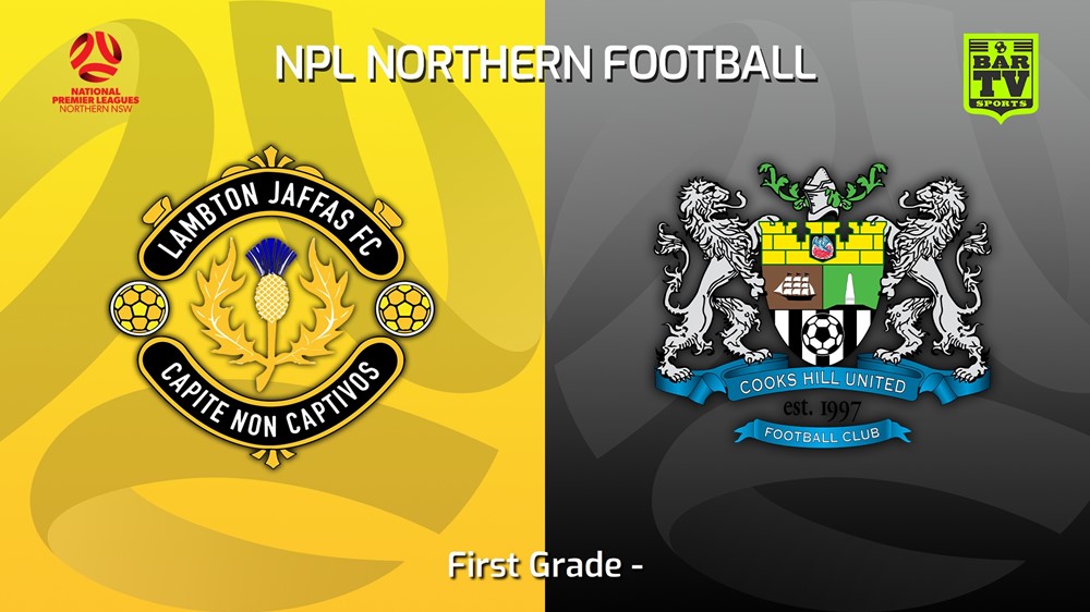230506-NNSW NPLM Round 10 - Lambton Jaffas FC v Cooks Hill United FC Slate Image