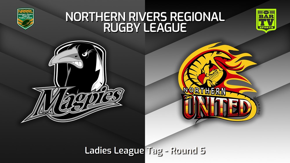 220807-Northern Rivers Round 5 - Ladies League Tag - Lower Clarence Magpies v Northern United Slate Image
