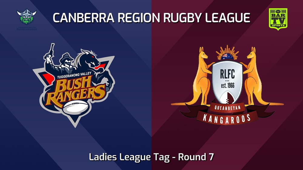 240518-video-Canberra Round 7 - Ladies League Tag - Tuggeranong Bushrangers v Queanbeyan Kangaroos Slate Image