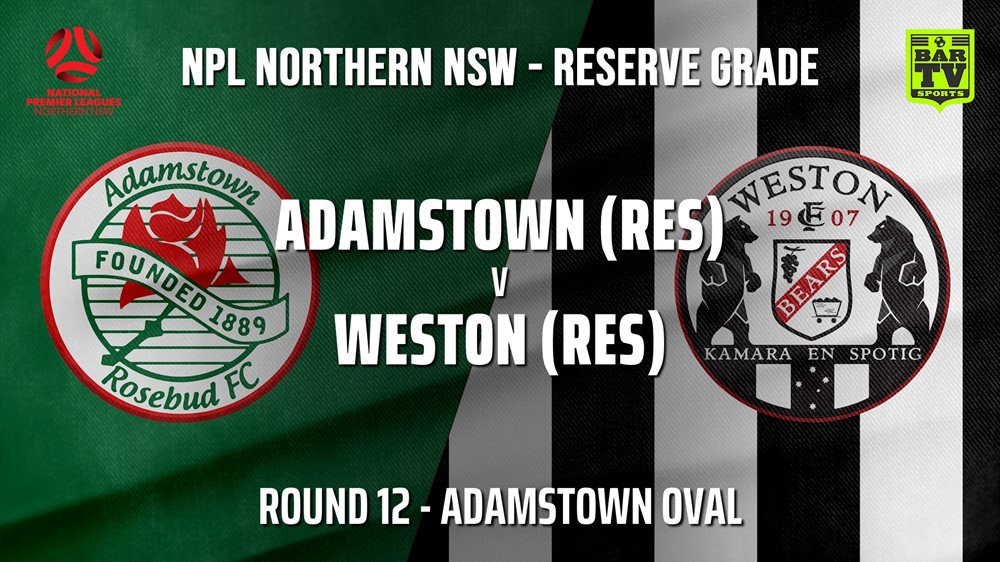 210626-NNSW NPL Res Round 12 - Adamstown Rosebud FC v Weston Workers FC Slate Image