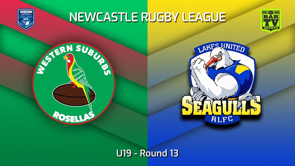 230625-Newcastle RL Round 13 - U19 - Western Suburbs Rosellas v Lakes United Seagulls Slate Image