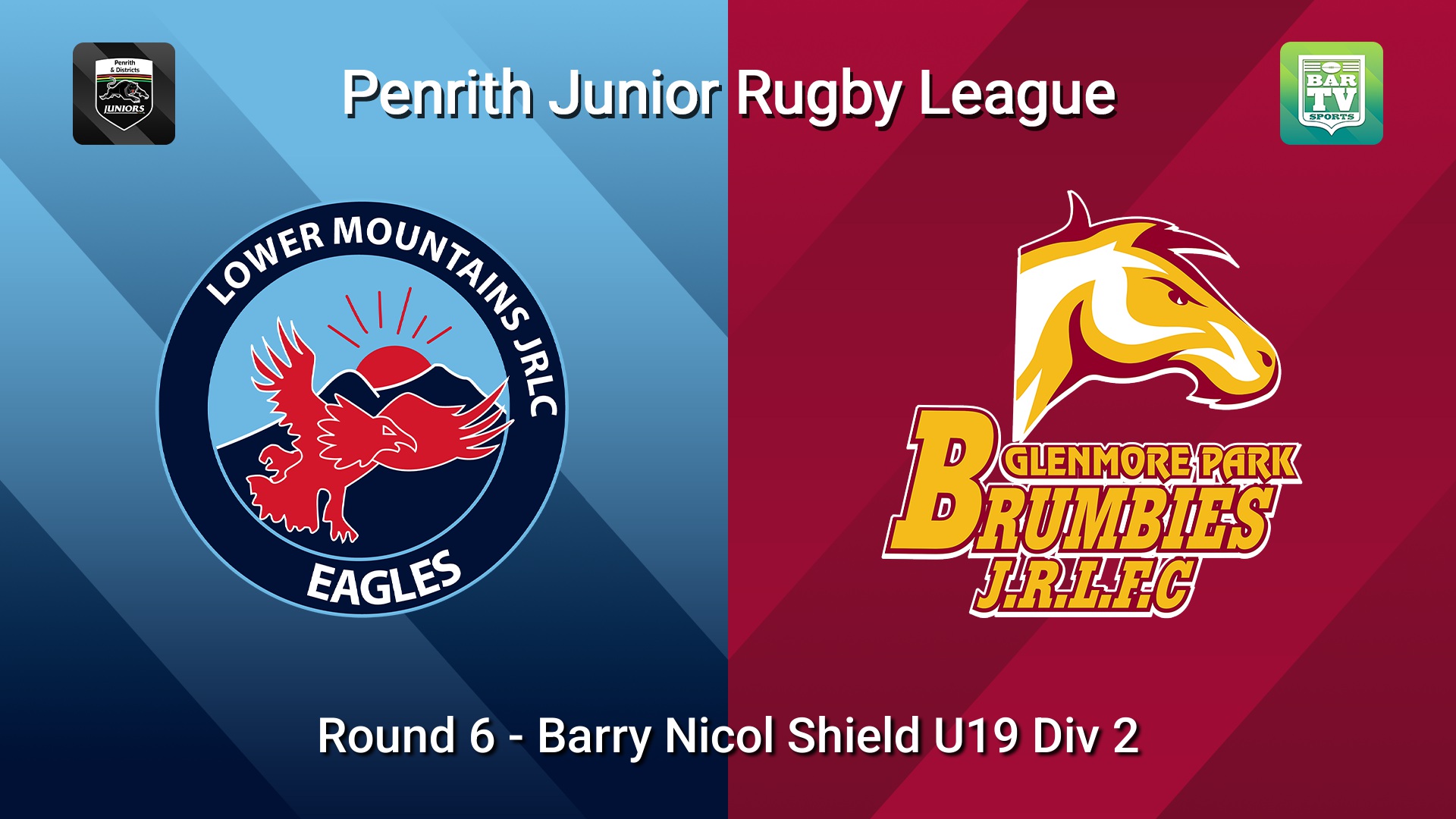 260509-video-Penrith & District Junior Rugby League Round 6 - Barry Nicol Shield U19 Div 2 - Lower Mountains v Glenmore Park Slate Image