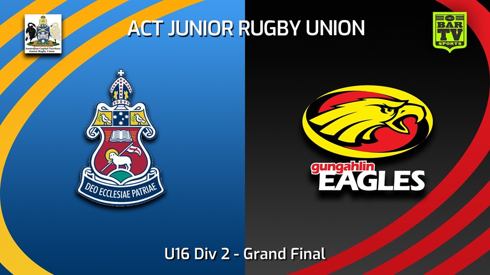 230903-ACT Junior Rugby Union Grand Final - U16 Div 2 - Canberra Grammar v Gungahlin Eagles Minigame Slate Image