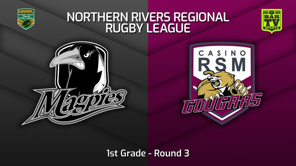 230429-Northern Rivers Round 3 - 1st Grade - Lower Clarence Magpies v Casino RSM Cougars Slate Image
