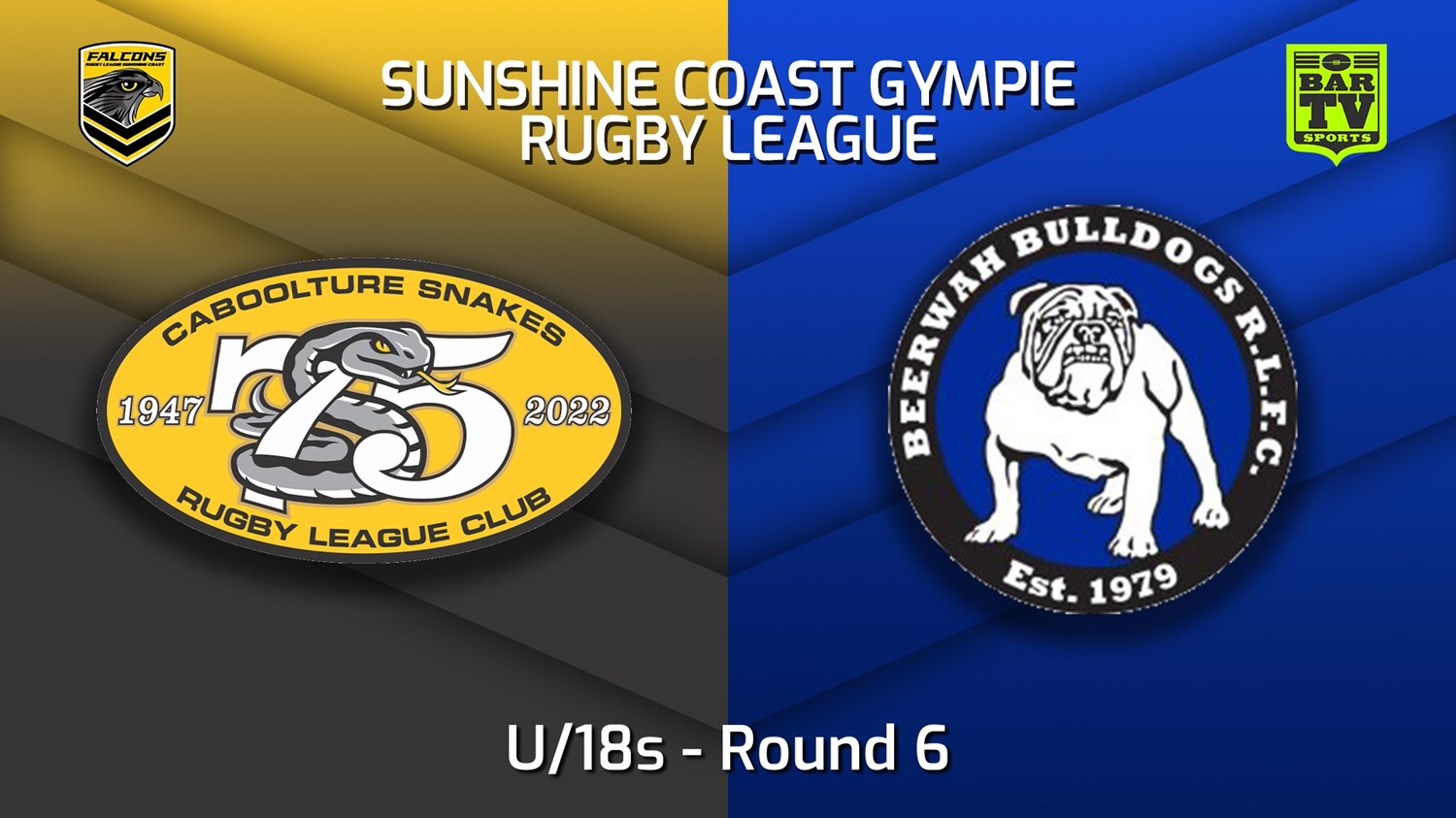 220522-Sunshine Coast RL Round 6 - U/18s - Caboolture Snakes v Beerwah Bulldogs Slate Image