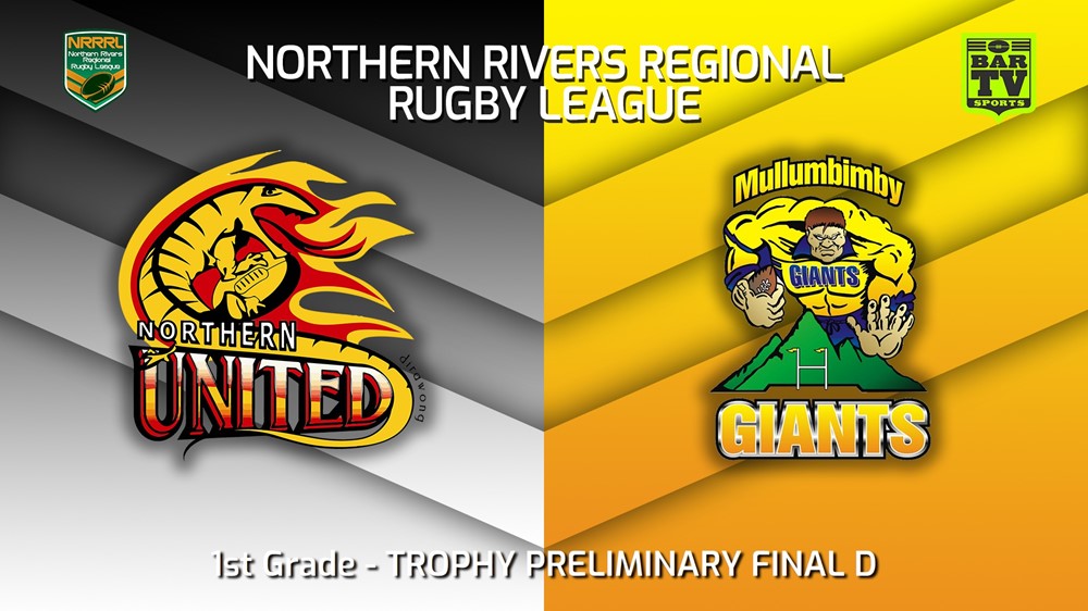 220820-Northern Rivers TROPHY PRELIMINARY FINAL D - 1st Grade - Northern United v Mullumbimby Giants Slate Image
