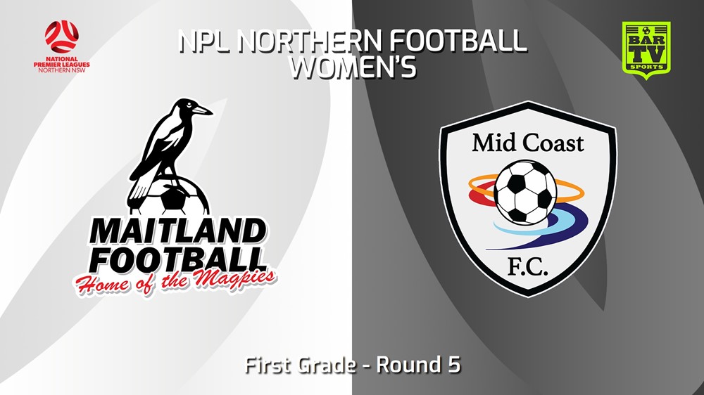 240324-NNSW NPLW Round 5 - Maitland FC W v Mid Coast FC W Minigame Slate Image