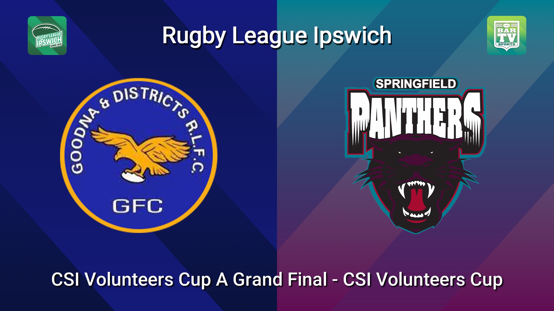 260913-video-Rugby League Ipswich CSI Volunteers Cup A Grand Final - CSI Volunteers Cup - Goodna v Springfield Panthers Slate Image