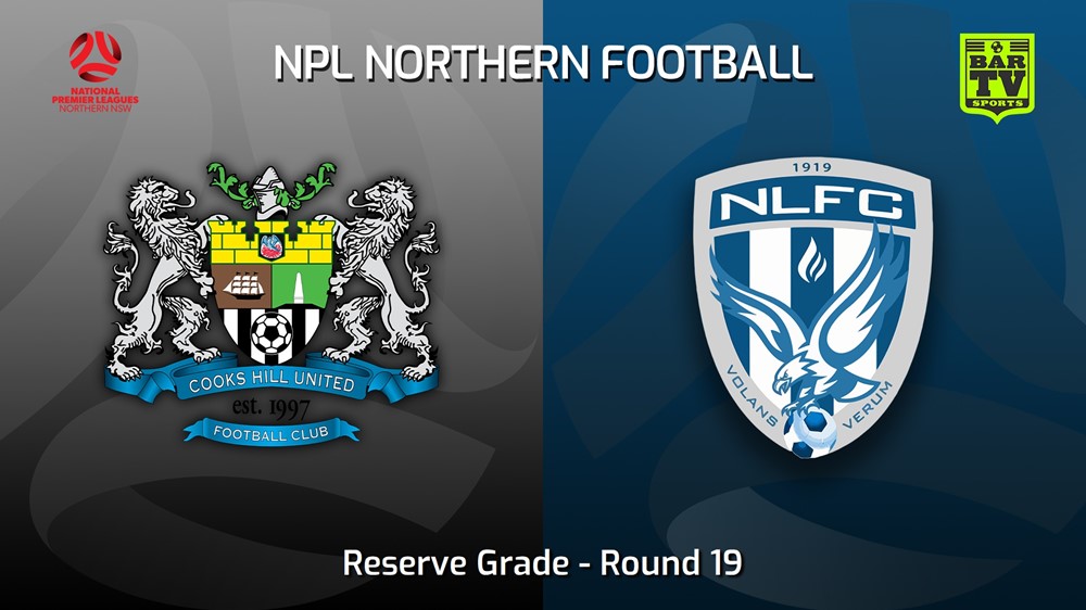 230715-NNSW NPLM Res Round 19 - Cooks Hill United FC (Res) v New Lambton FC (Res) Minigame Slate Image