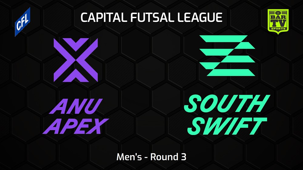 231104-Capital Football Futsal Round 3 - Women's - ANU Apex v South Canberra Swift Minigame Slate Image