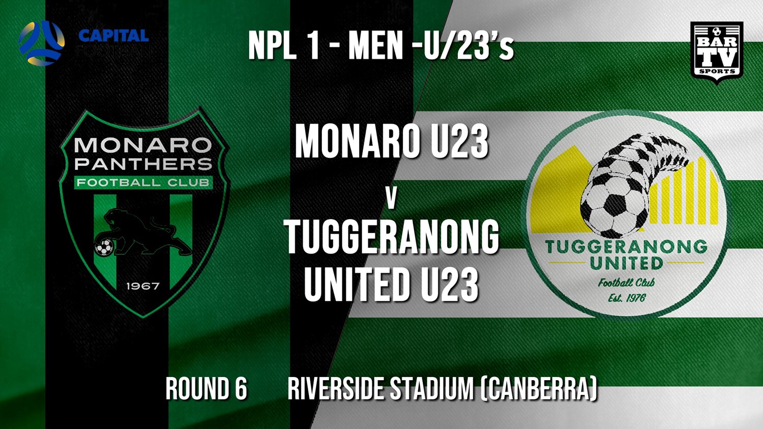 NPL1 Men - U23 - Capital Football  Round 6 - Monaro Panthers U23 v Tuggeranong United U23 Minigame Slate Image