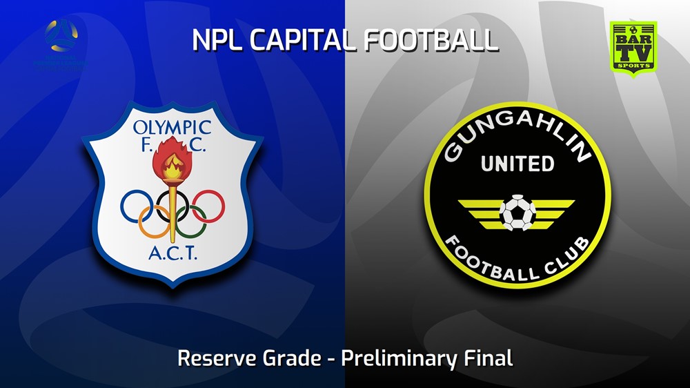 230917-NPL Women - Reserve Grade - Capital Football Preliminary Final - Canberra Olympic FC (women) v Gungahlin United FC (women) Slate Image
