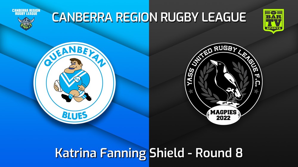 220604-Canberra Round 6 - Katrina Fanning Shield - Queanbeyan Blues v Yass Magpies Slate Image