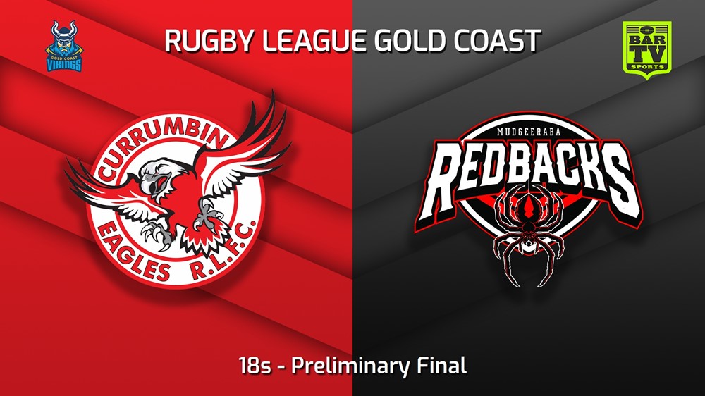 220911-Gold Coast Preliminary Final - 18s - Currumbin Eagles v Mudgeeraba Redbacks Minigame Slate Image
